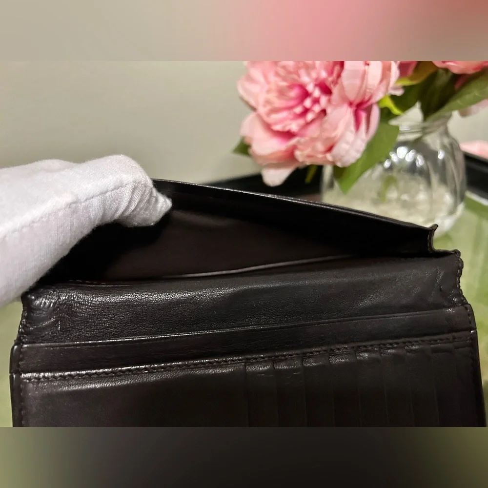 Father’s Day Bottega Veneta Black Woven Leather Wallet